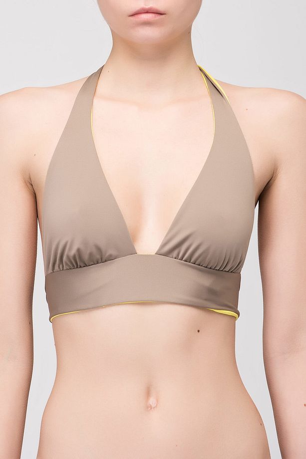 Kadın Yaş Yeşili Halter Model Bikini CVED102B04 - 1