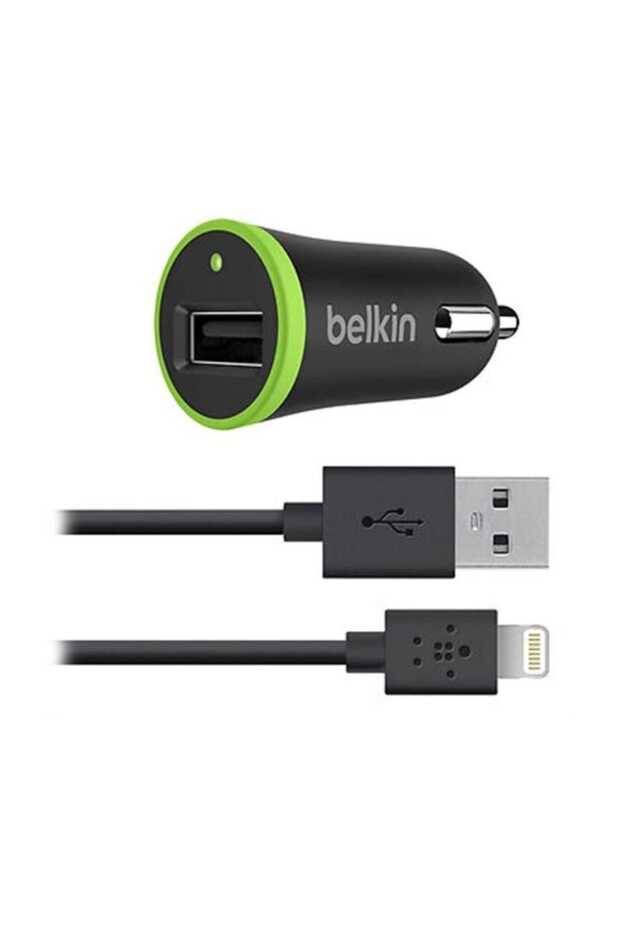 F8J121BT04-BLK BOOST UP 12W Hızlı Araç Şarj Cihazı+Lightning Kablo Siyah - 1