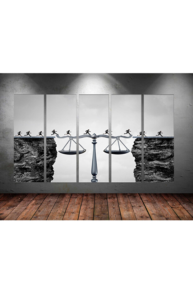Dev Boyut 5 Parçalı Kanvas Tablo 150x90cm - 1