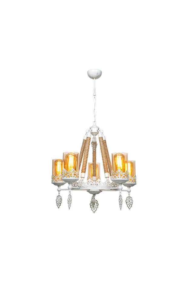 Taç 5'Li Beyaz Avize Mdl.2776 - 1