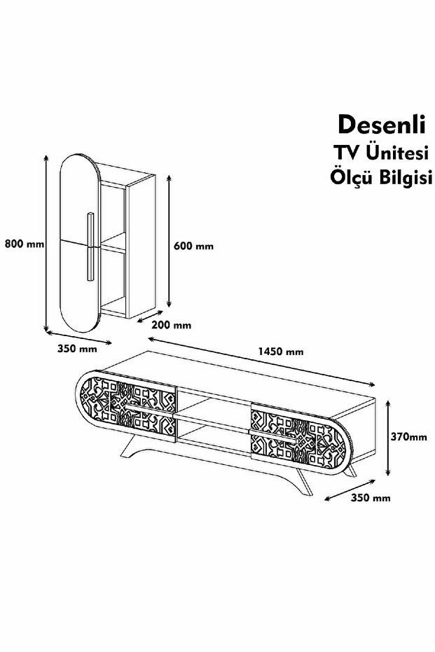 Defne Duvar Raflı Tv Ünitesi - 3