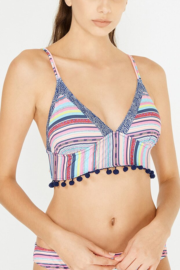 Baskılı Shambala Bralet Bikini Üstü - 1