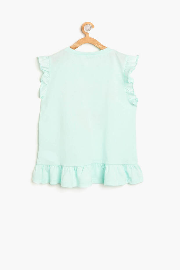 Kız Çocuk Nane Yeşili Pijama Üstü 8YKG21176AK - 2