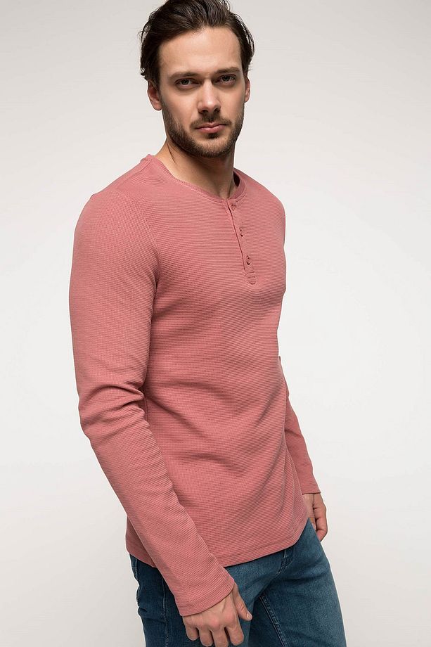 Erkek Slim Fit Gadart Yaka T-shirt I3857AZ.18SP.BR369 - 1