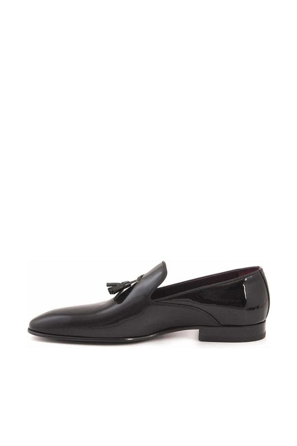 Sıyah Rugan Erkek Loafer Ayakkabı  191Kte321 10366 - 3