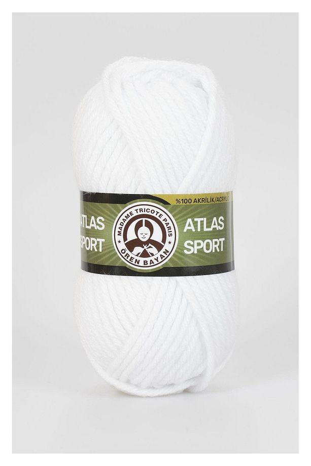 Atlas Sport 100gr 6 Kat El Örgü İpi RE NO:000 - 1