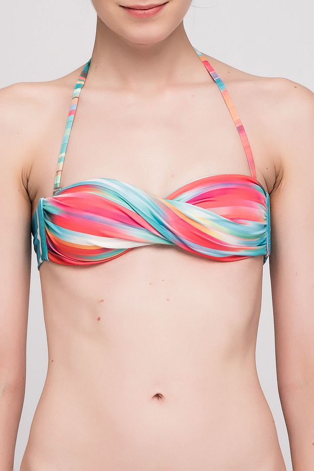 Kadın Desenli Çapraz Bikini Üstü CFAD092B61 - 1