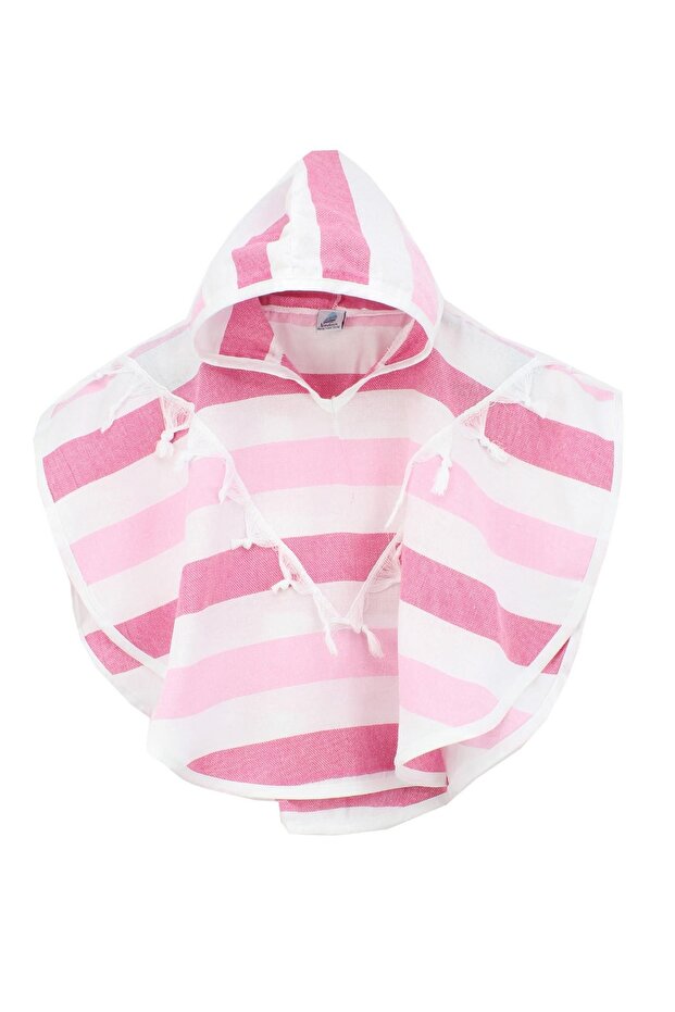 Pestemal Poncho Rainbow Fuchsia Pink