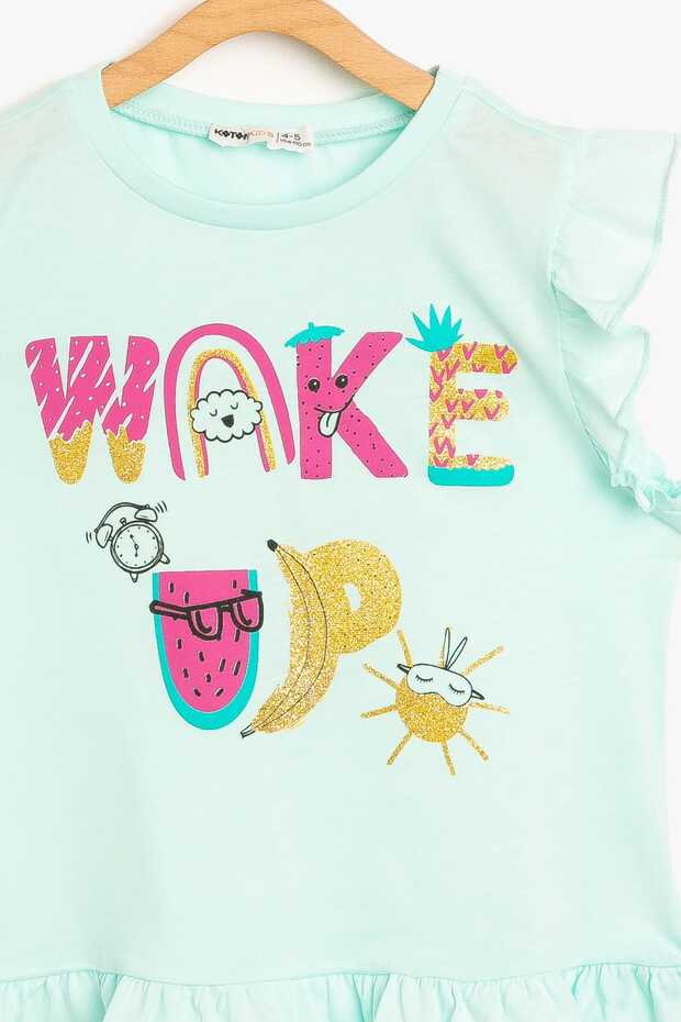 Kız Çocuk Nane Yeşili Pijama Üstü 8YKG21176AK - 6