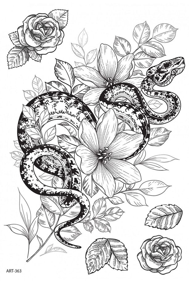 Mini Güller Geçici Dövme,geçici Tattoo ,vücut Dövme,kol Bilek Dövme,boyun Dövme,sırt Dövme - 4