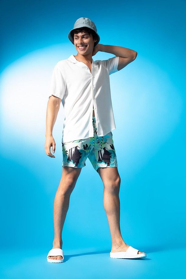 Regular Fit Kısa Boy Deniz Şortu - 2