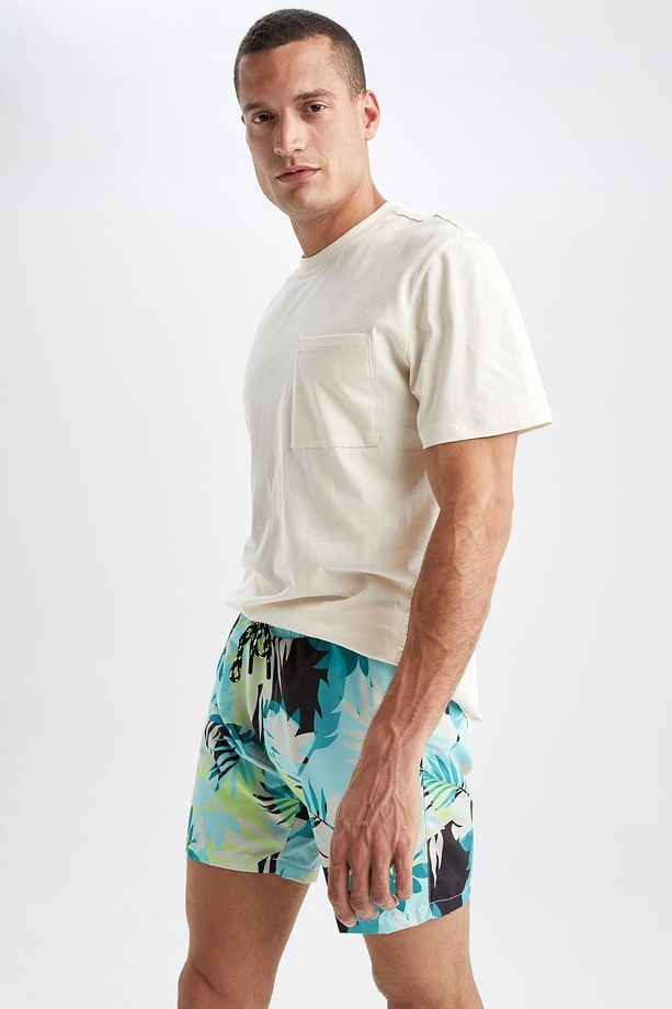 Regular Fit Kısa Boy Deniz Şortu - 6
