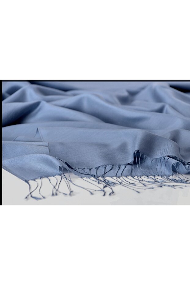 Silky Denim Blue Color Shawl