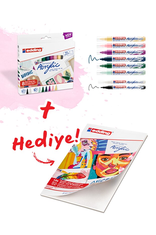 Akrilik Set + Akrilik Defter Hediyeli