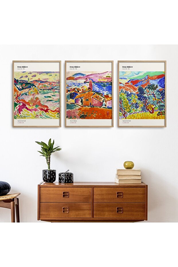 3 Piece Framed Painting Set Henri Matisse Classic Works Hpn142