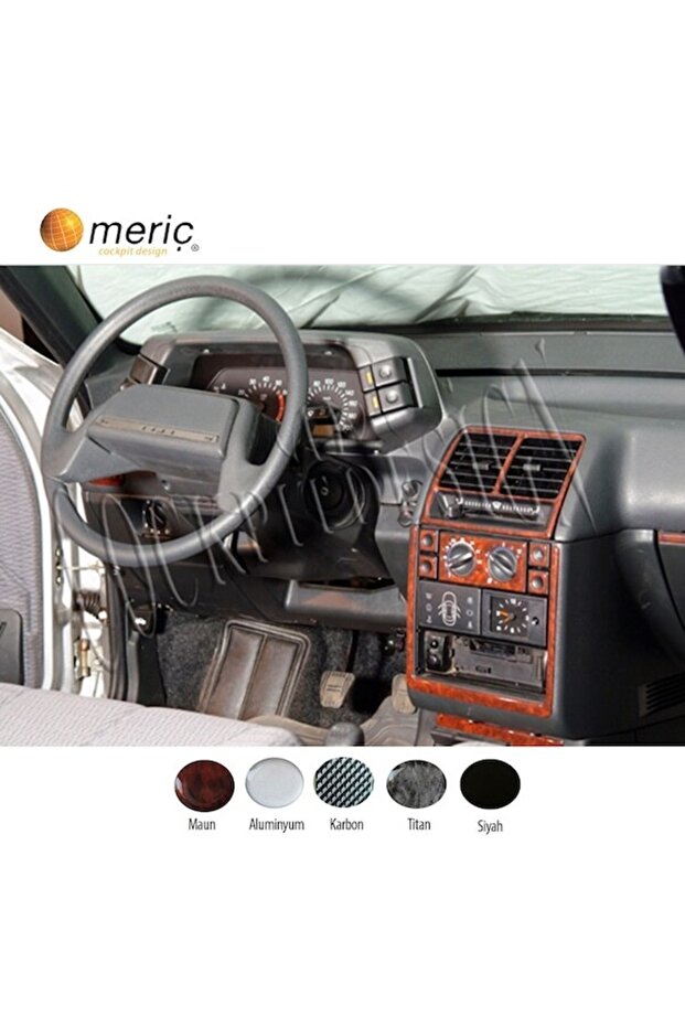 Meric® Lada Vega 110/111 Front Torpedo Trim Glossy Black 17 Pieces 1998-'