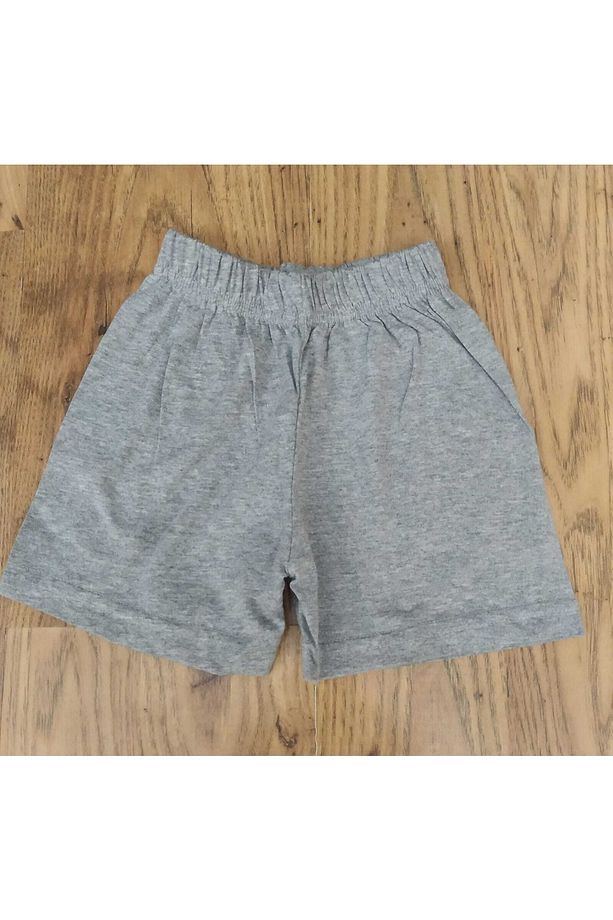 Unisex Basic Düz Penye Tek Şort - 2