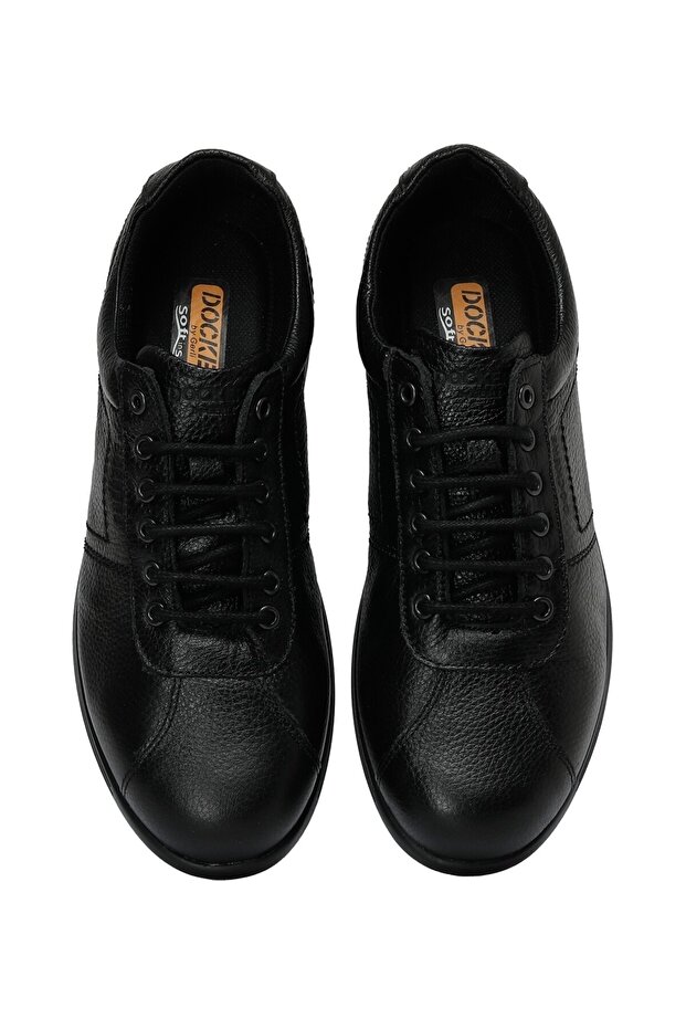 225044 3pr Siyah Hakiki Erkek Ayakkabı - 4