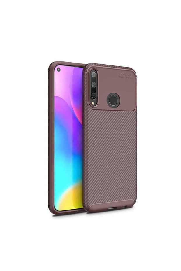 جراب Huawei P40 Lite E بتصميم كربوني رائع وغطاء أسود