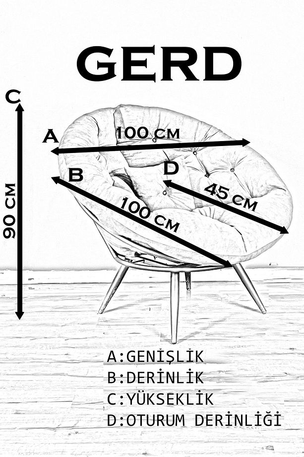 Gerd Tekli Koltuk Berjer Turuncu - 6
