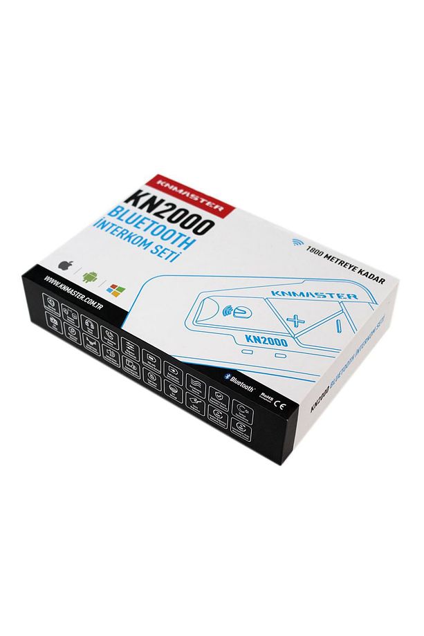 Kn2000 Motosiklet Kask Interkom Bluetooth Intercom Kulaklık Seti Siyah - 7
