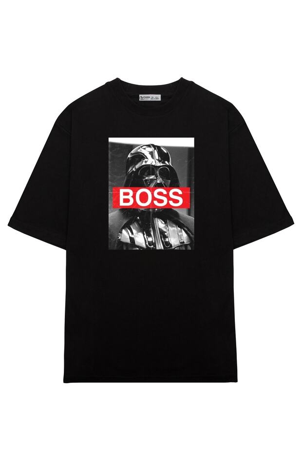 Unisex oversize μπλουζάκι Darth Vader Is A Boss - 1