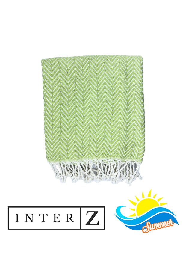 100% Cotton Beach Towel, Xxl 100x180cm, Marmaris, Pistachio Green