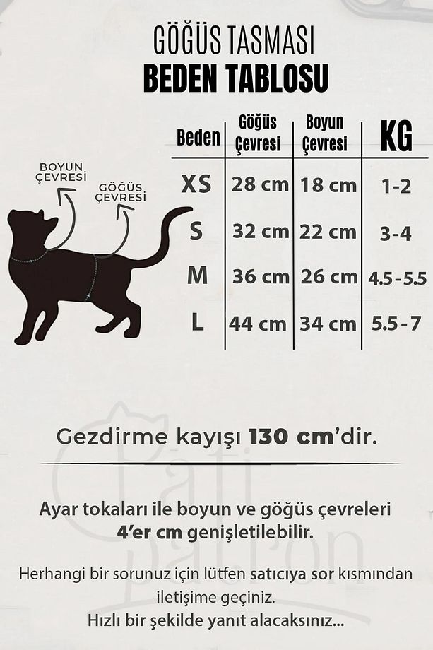 Kaçış Önleyici Kedi Gezdirme Tasması Ve Küçük Irk Köpek Gezdirme Tasması - 6