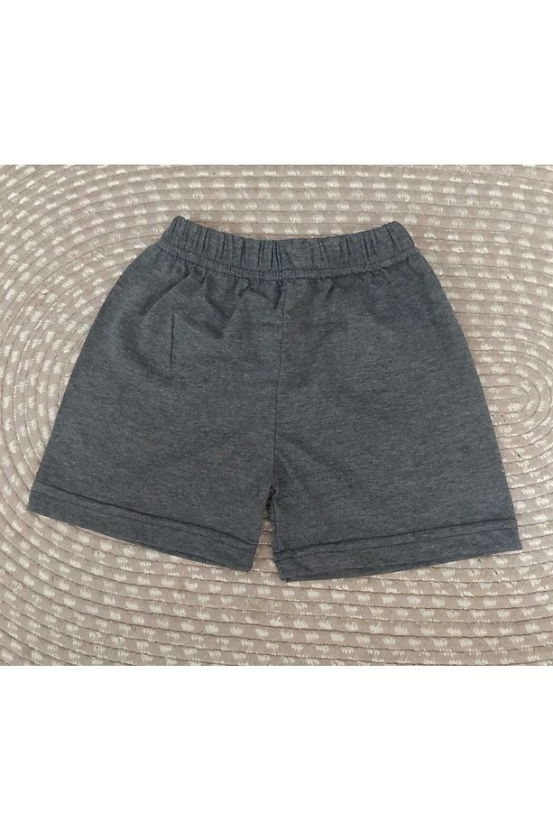 Unisex Basic Düz Penye Tek Şort - 2