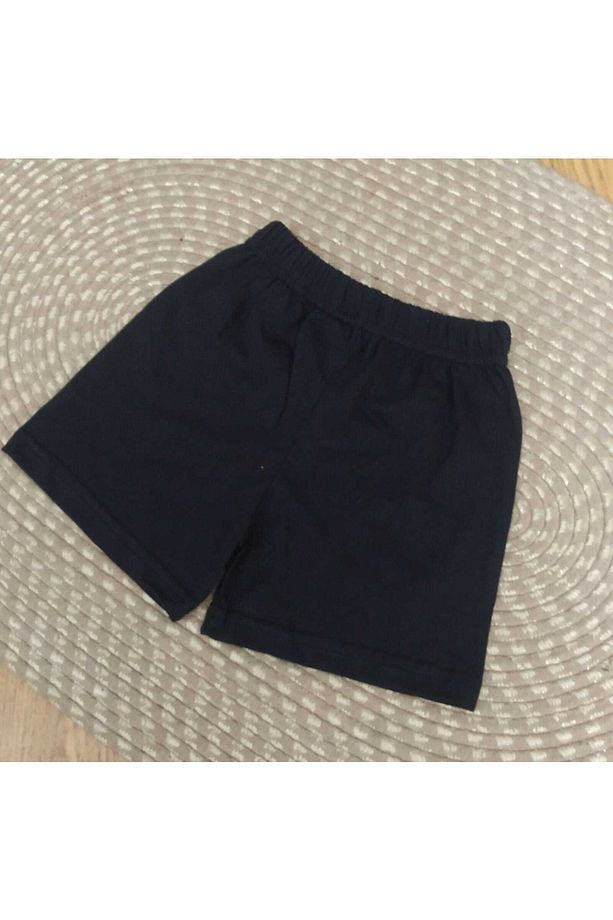 Unisex Basic Düz Penye Tek Şort - 2