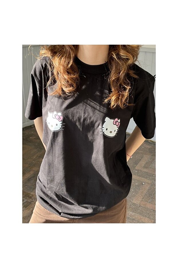 Tricou Hello Kitty negru - 1