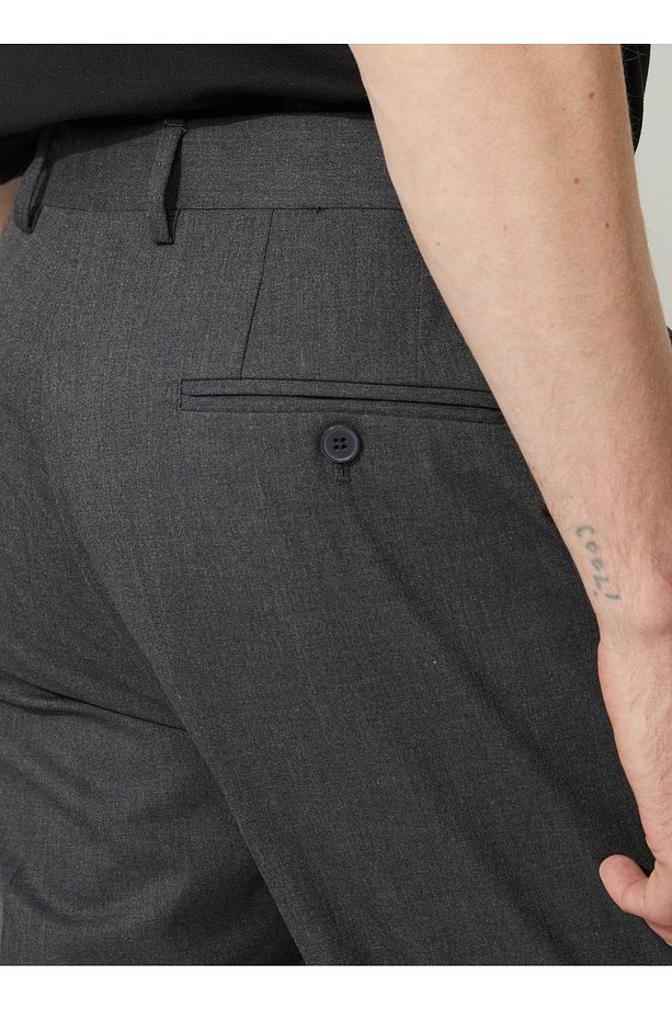 Süvari Normal Bel Normal Paça Regular Fit Antrasit Erkek Pantolon PN1014400317 - 4