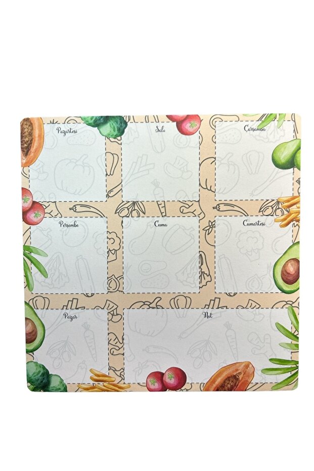 19.5x19.5cm 52 Sheets Weekly Planner - Kitchen - 2