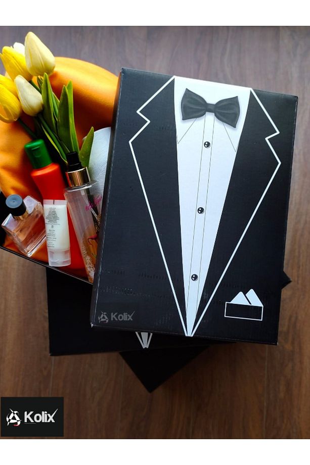 Damat Bohçası-damat Kutusu-çeyiz Kutusu-hediye Seti-hediye Kutusu 3'lü Set - 6