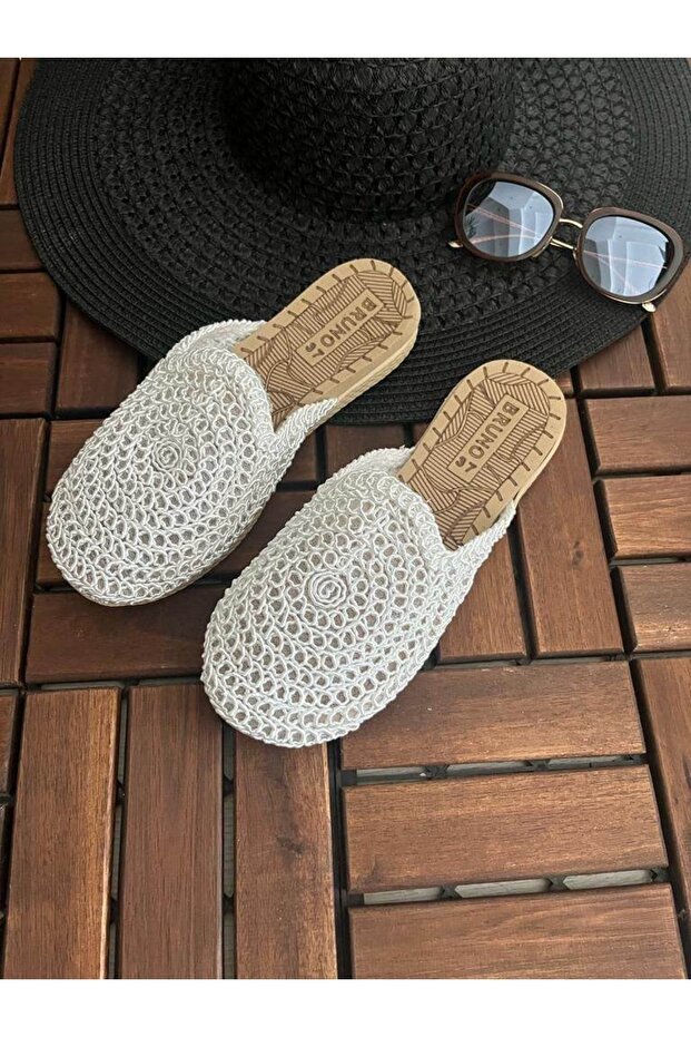Braided Front Closed Summer Slippers Non-Slip Sole
