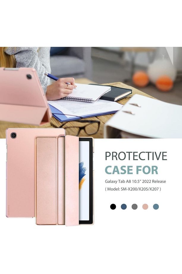 Samsung Galaxy Tab A7 Lite T220 T225 T227 Kılıf New Pu Deri Smart Standlı Case - 6