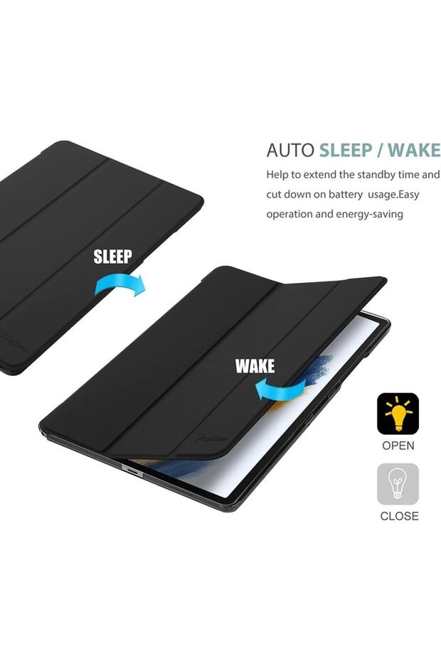Samsung Galaxy Tab A7 Lite T220 T225 T227 Kılıf New Pu Deri Smart Standlı Case - 5