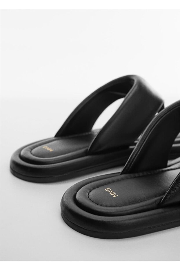 Bantlı Deri Kadın Sandalet - 5