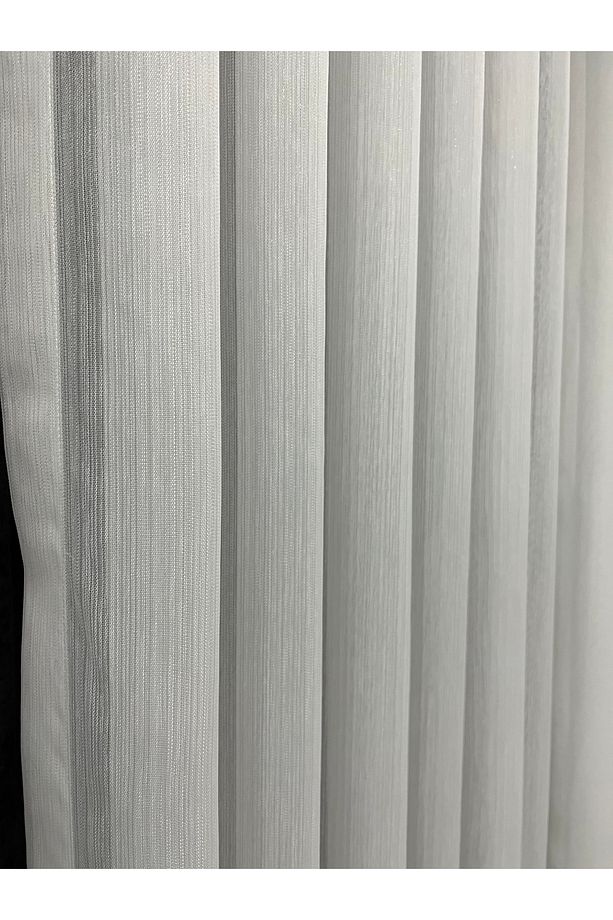 Lüx Simli Bambu Dökümlü Tül Perde 1e3 Sık Pile - 2