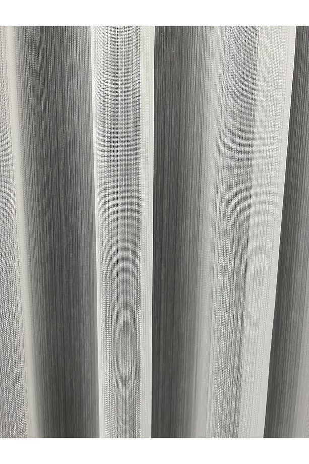 Lüx Simli Bambu Dökümlü Tül Perde 1e3 Sık Pile - 5