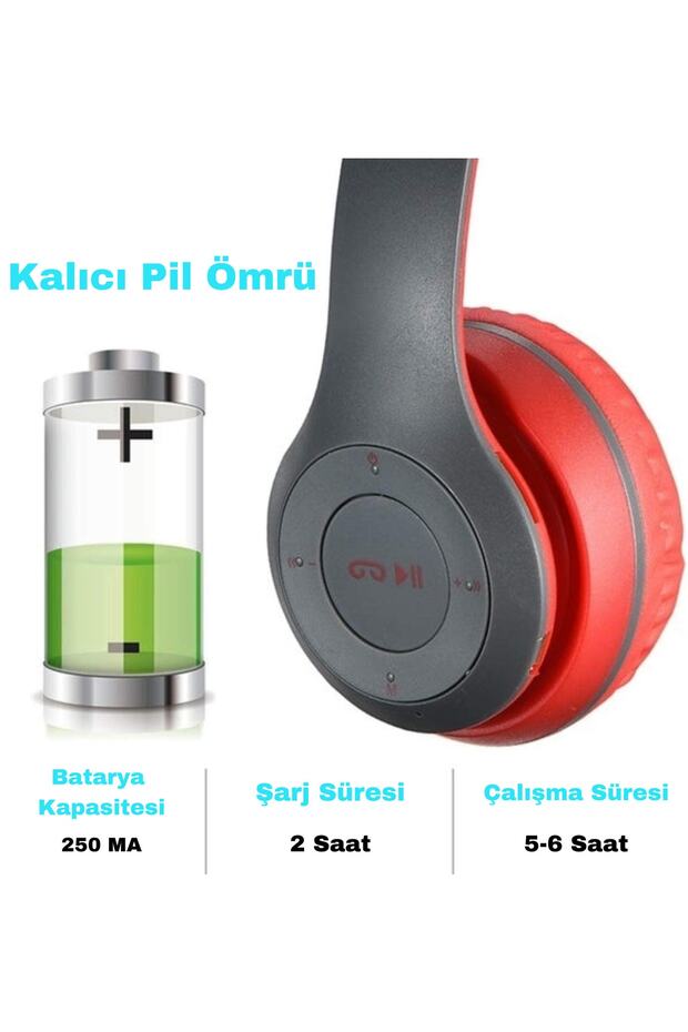 Kablosuz Bluetooth 5.0 Katlanabilir Kulaklık - 2