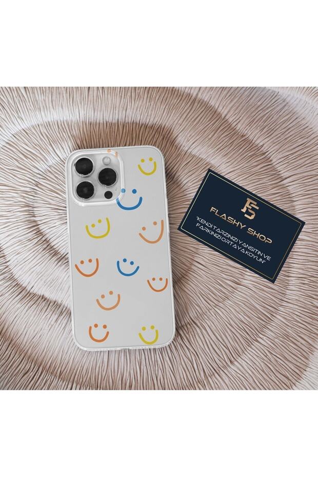 Samsung Galaxy A51 Compatible Smile Pattern Transparent Case - 1