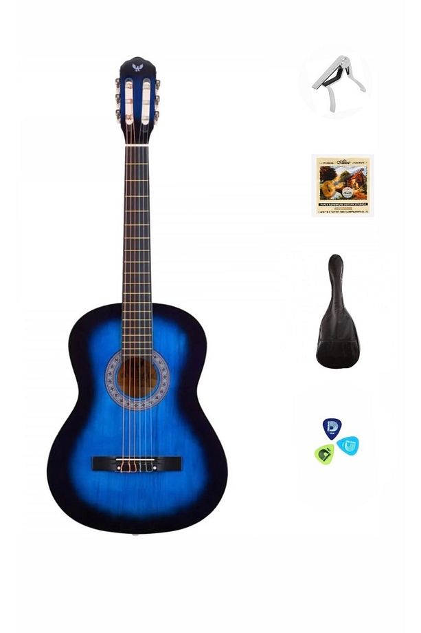 Klasik 4/4 Mavi Gitar Seti - 1