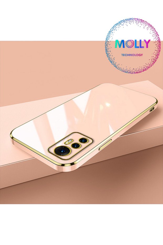 Luxury Silicone Case for Xiaomi Mi 12 Lite with Rose Edges Gold Detail