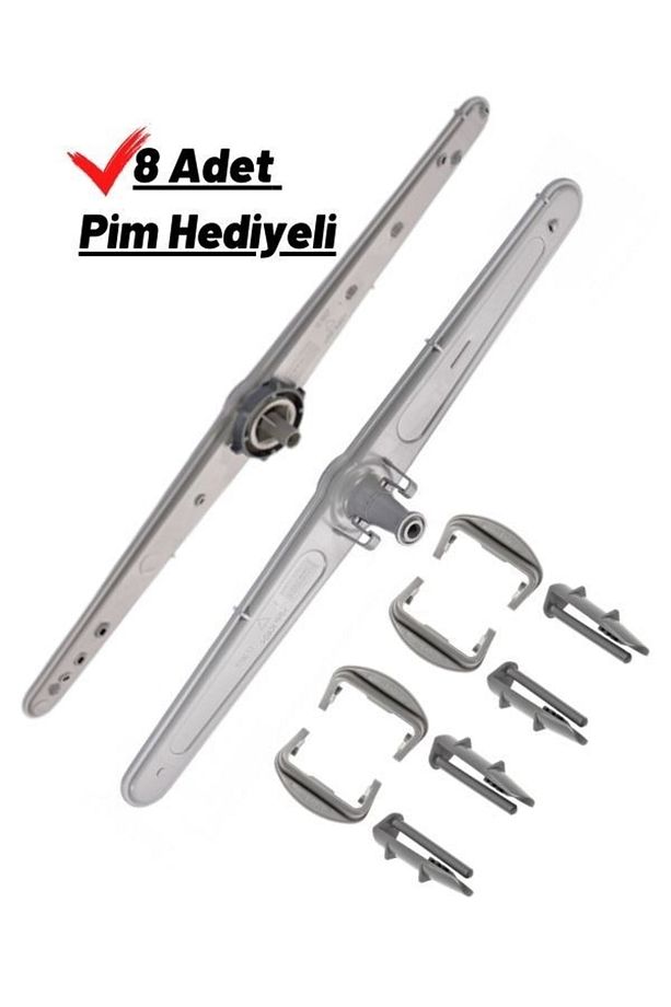 Bulaşık Makinesi Alt Ve Üst Pervane Takımı + 8 Li Pim Seti - 1