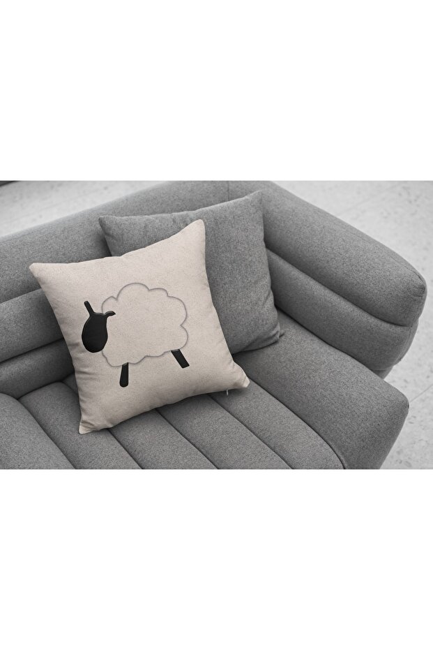 وسادة رمي 862 غطاء وسادة بنمط بسيط مع شكل خروف Pillow33