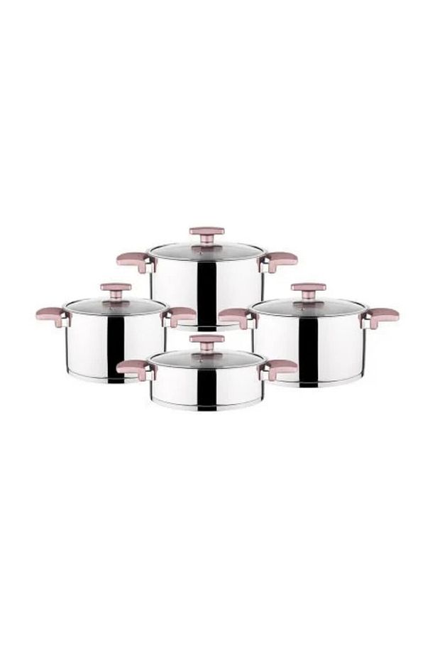 8 Parça Enı-8620 Enio Rose Gold Çelik Tencere Seti 8696474231279 - 2