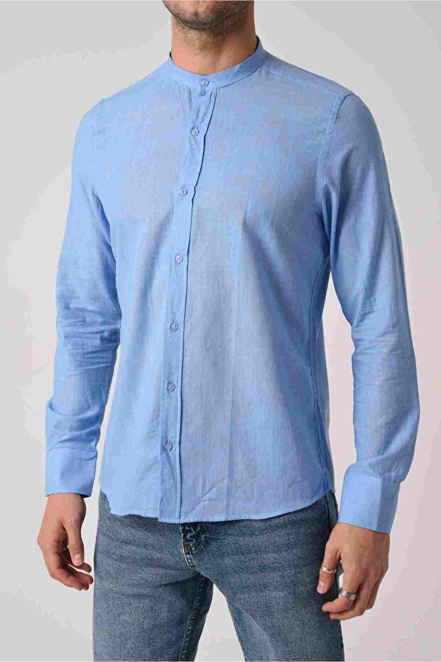 Magnificent Collar Men's Linen Shirt