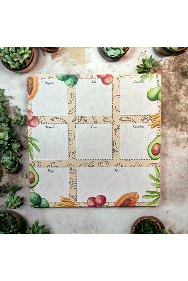 19.5x19.5cm 52 Sheets Weekly Planner - Kitchen - 3