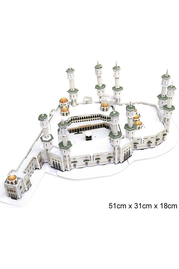 Mescidi Haram Kabe 3d Puzzle 3 Boyutlu Mekke Cami Maketi Yapma - 3